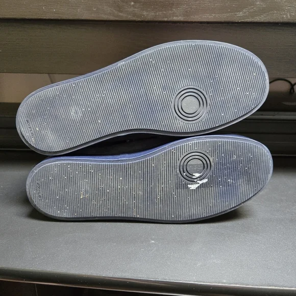 MARC CAIN Women's Navy Printed Suede Sneaker - Picture 9 of 11